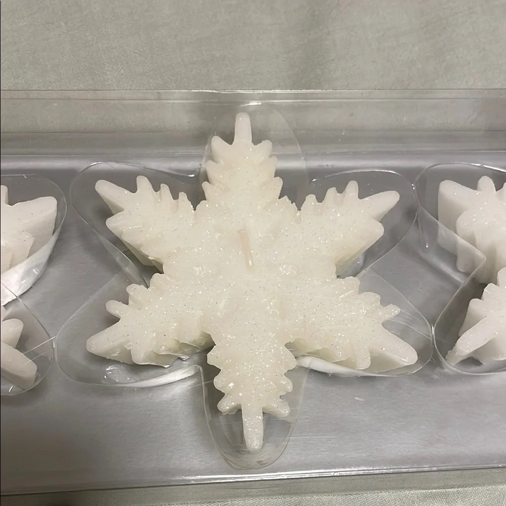 Crate & Barrel Snowflake Candles